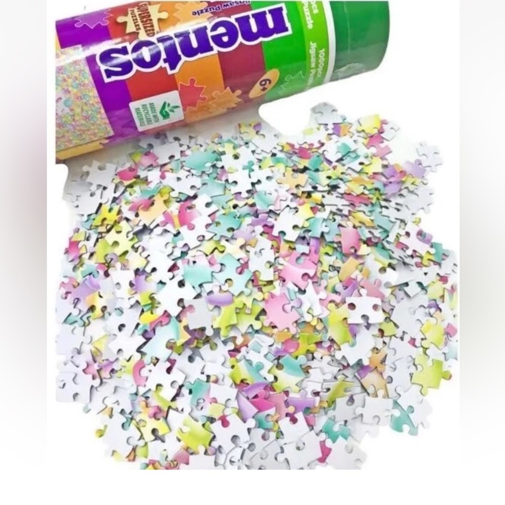Mentos Gum Limited Edition 1000 Piece SuperSized Jigsaw Puzzle | Rainbow